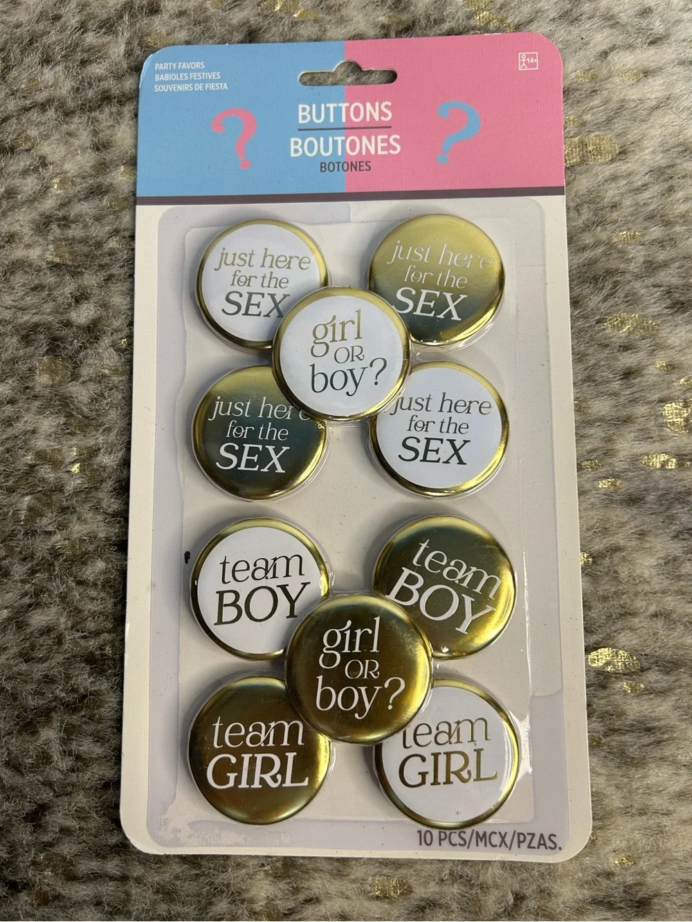 5 for‎ $25🔥Baby Shower Buttons- Set of 10- New